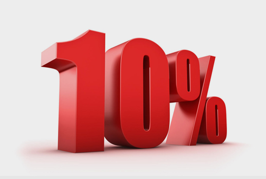 Скидка 10% на материалы 